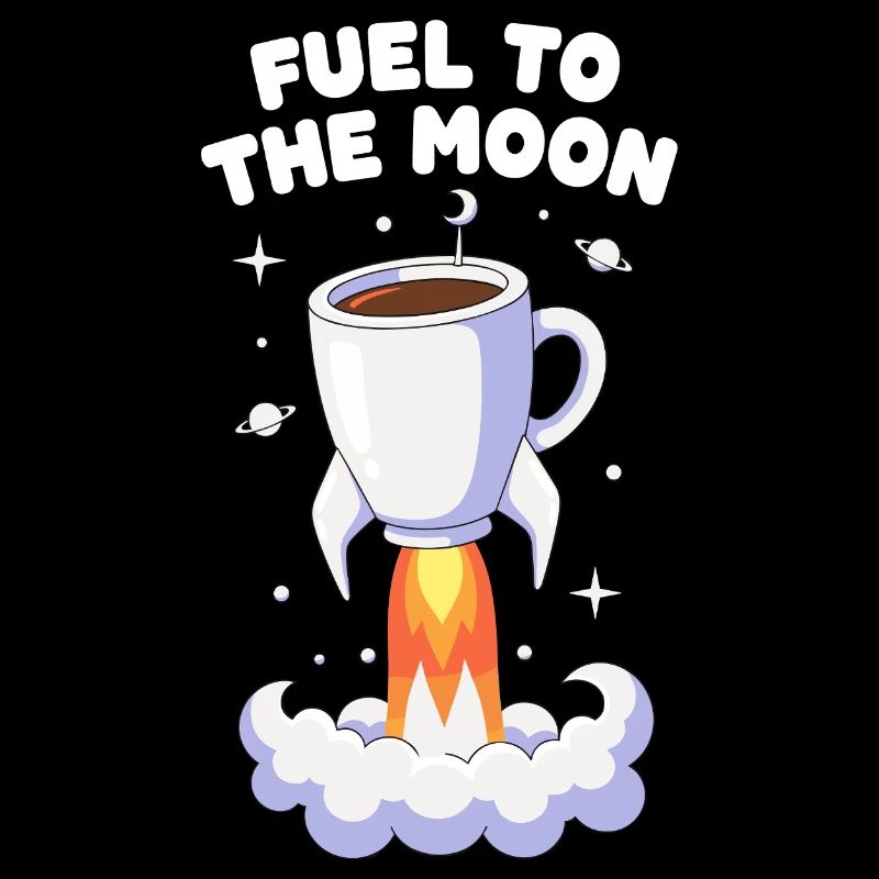 Coffee Rocket Moon Flight