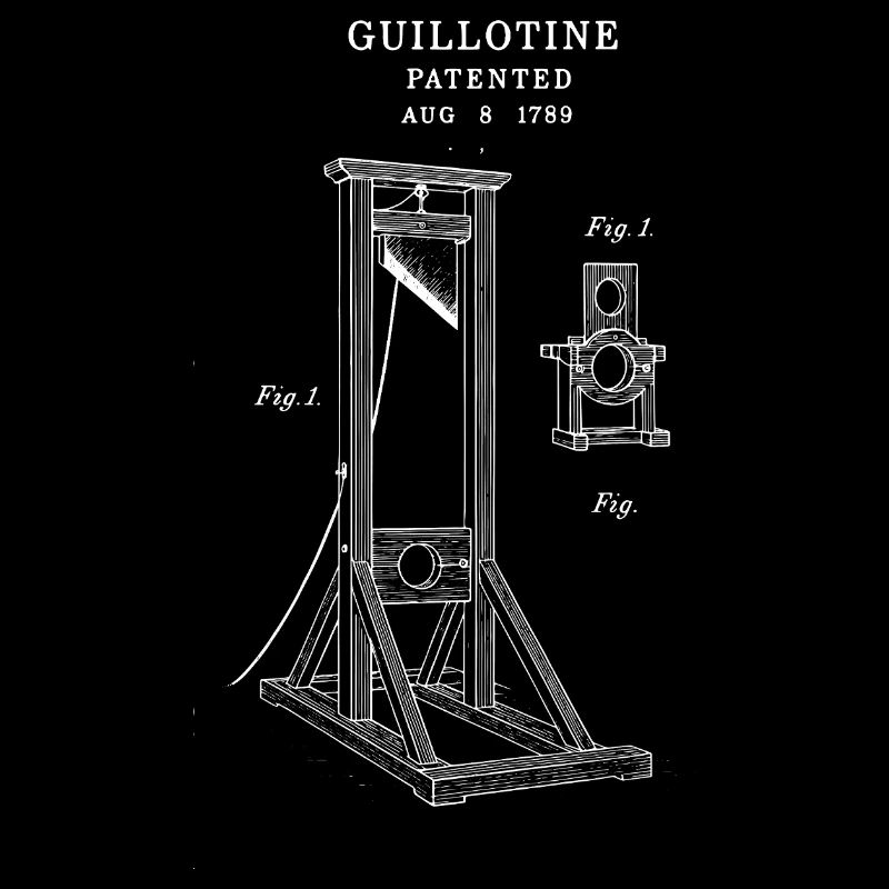 Plan de brevet de guillotine industrielle