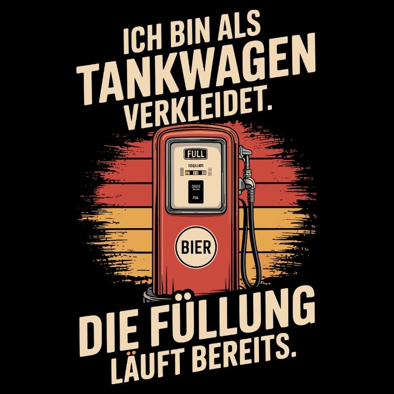 Karneval Als Tankwagen Verkleidet JGA Kostüm Bier