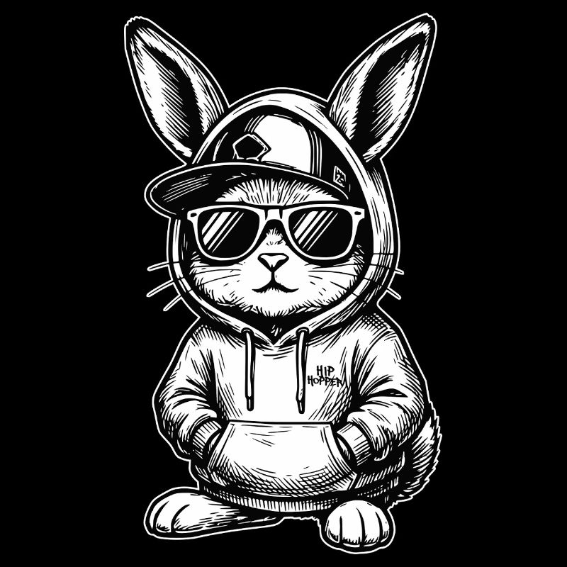 Design drôle de Pâques Hip Hop Bunny