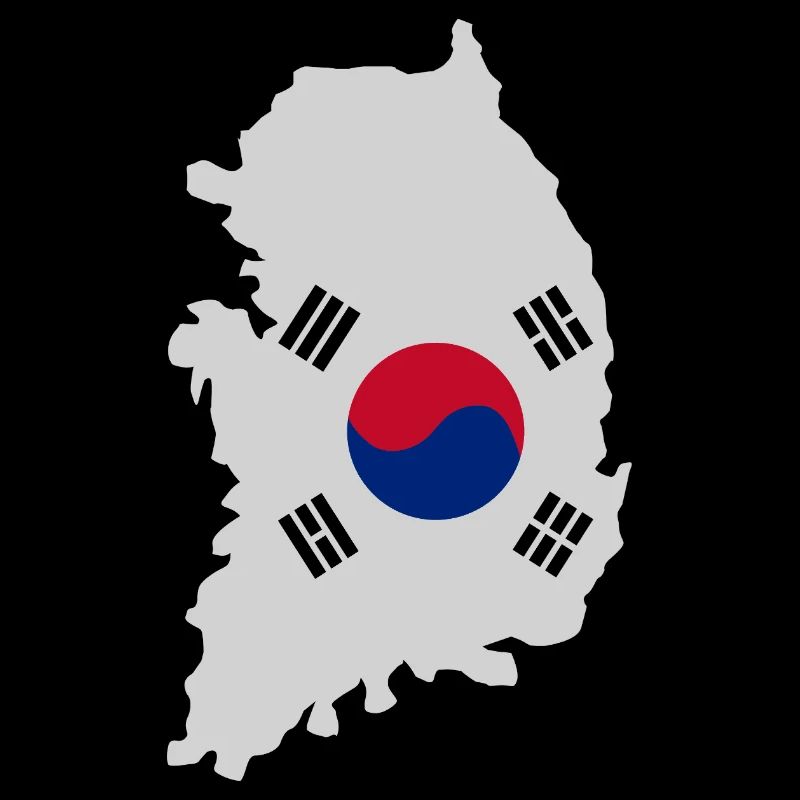 South Korea flag map