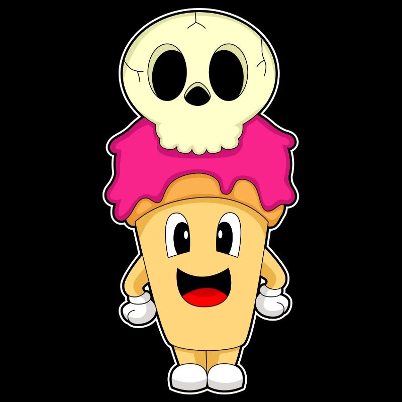 Glace gaufre d’Halloween Skull