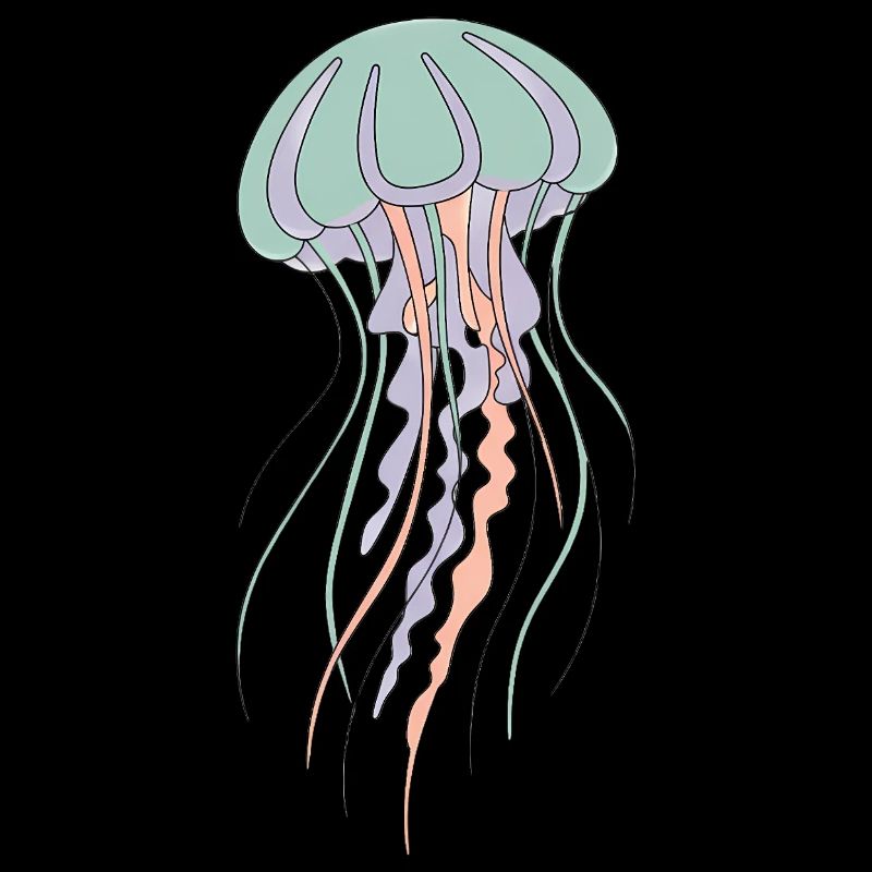 Illustration de méduse pastel