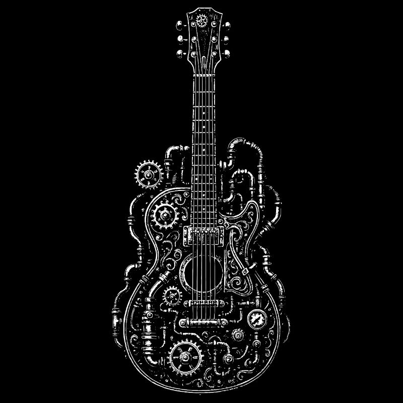Steampunk Guitar Geared Ornament
