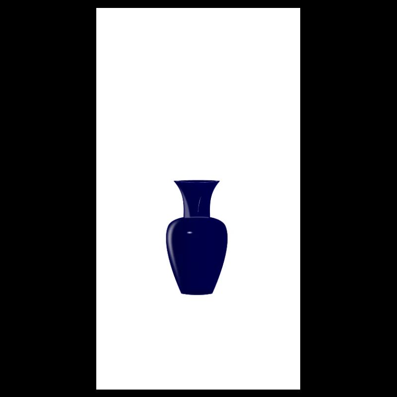 Mitternachtsblaue Vasen-Silhouette