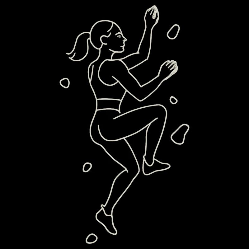 Bouldering Silhouette | Minimalist climber