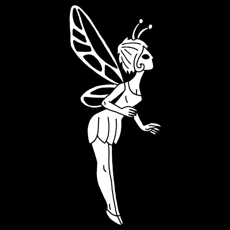 Glückliche weiße Fee