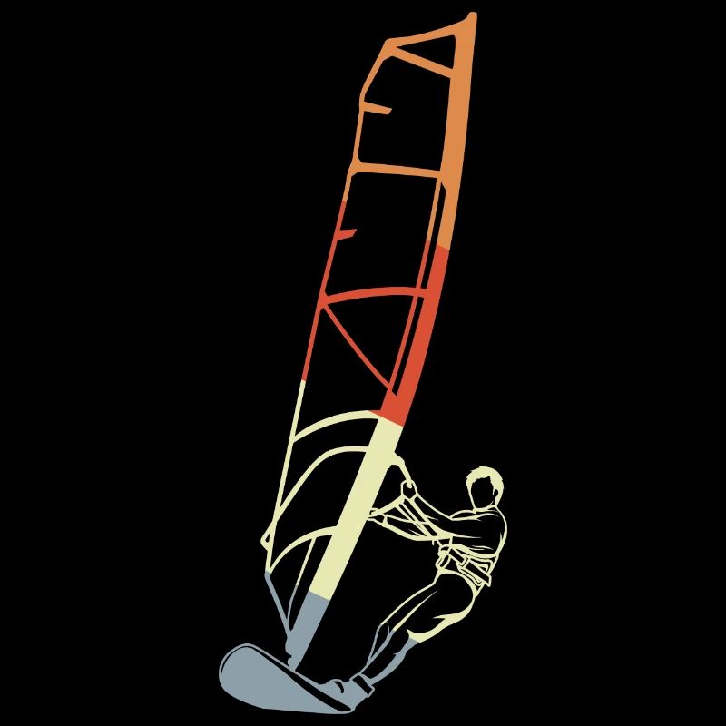 Funny windsurfer boy