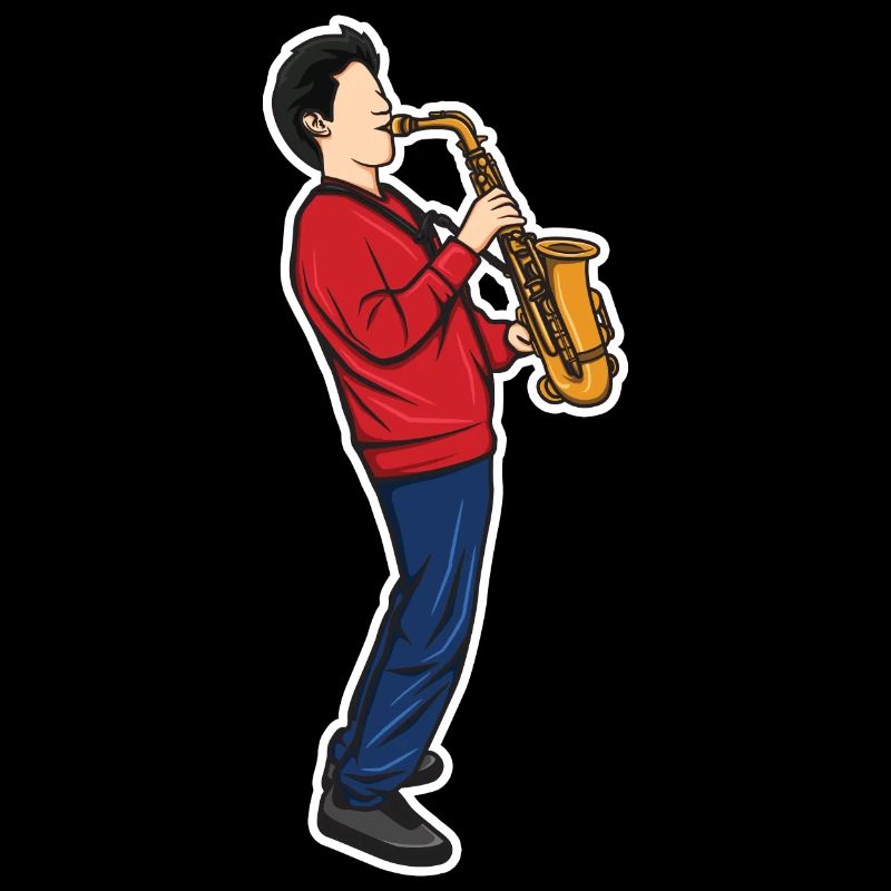 Lustiger Saxophonjunge