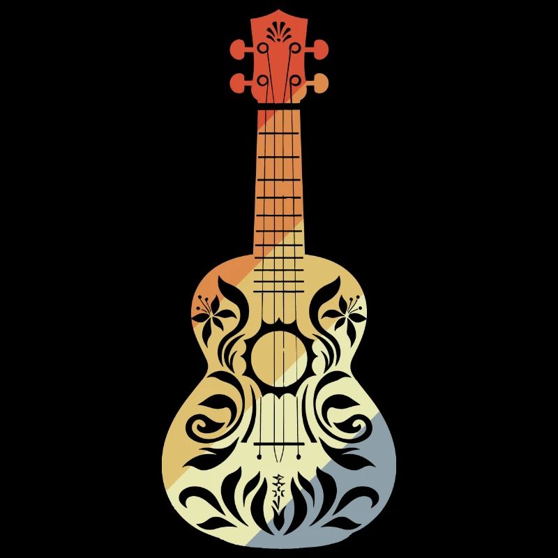 Ukulele Grafik Retro