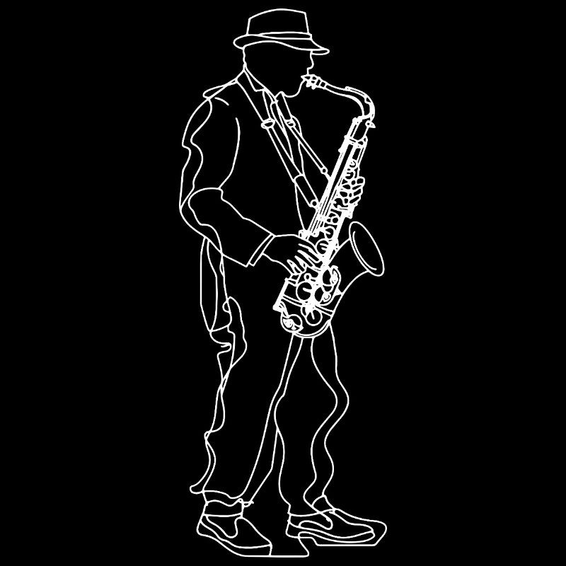 Saxophone Player Drawing
