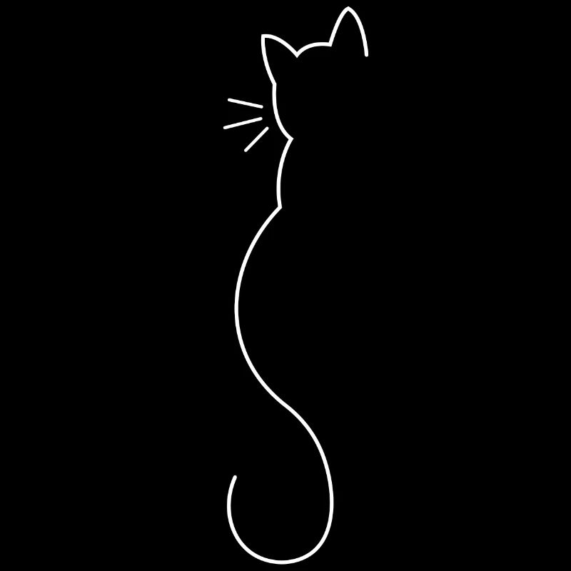 Silhouette de chats en blanc