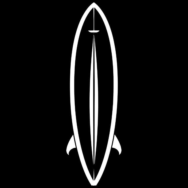 Surfboard Line Art