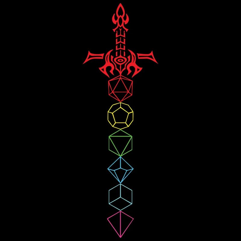Dés Épée RPG Style Fantasy Gamer Arme Graphique