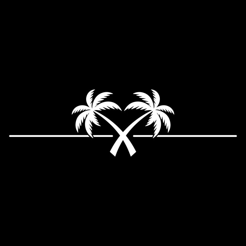 Île du symbole du palmier