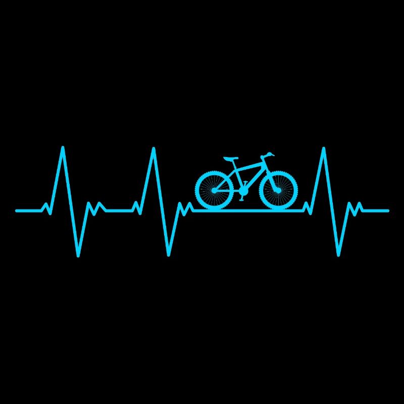 ECG du battement cardiaque du vélo