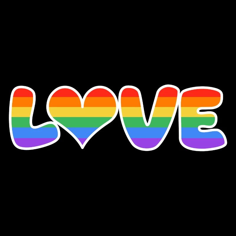 Rainbow Love Lettering