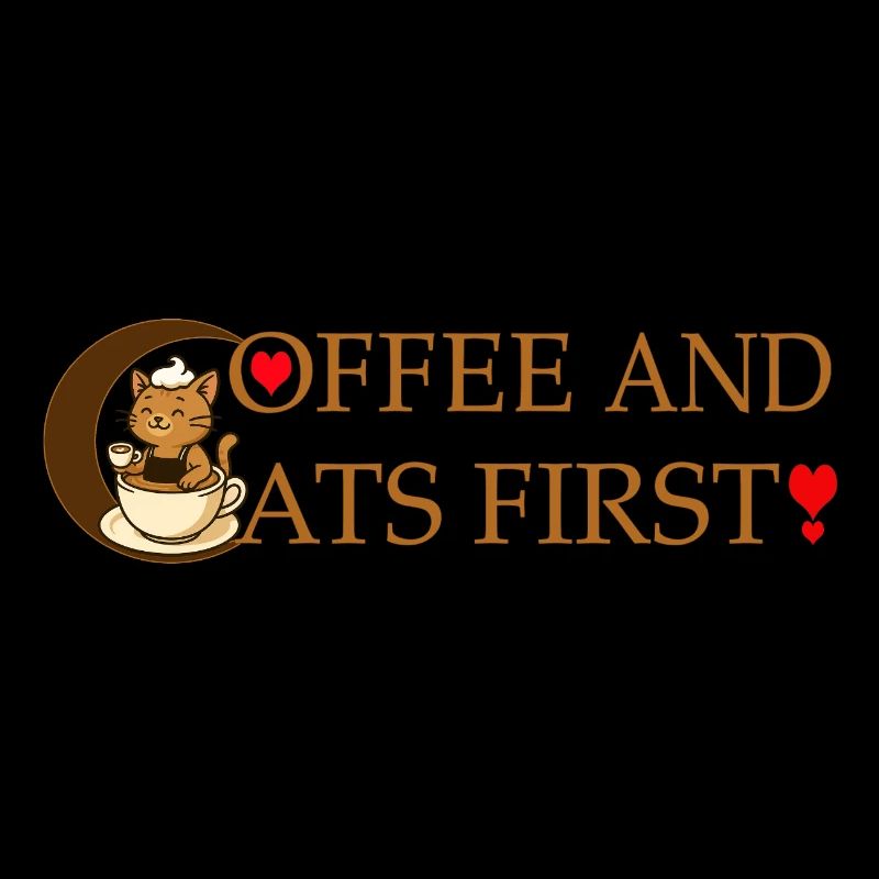 Coffee and cats first