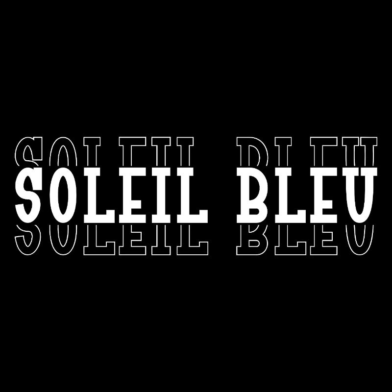 Typografisch Blaue Sonne