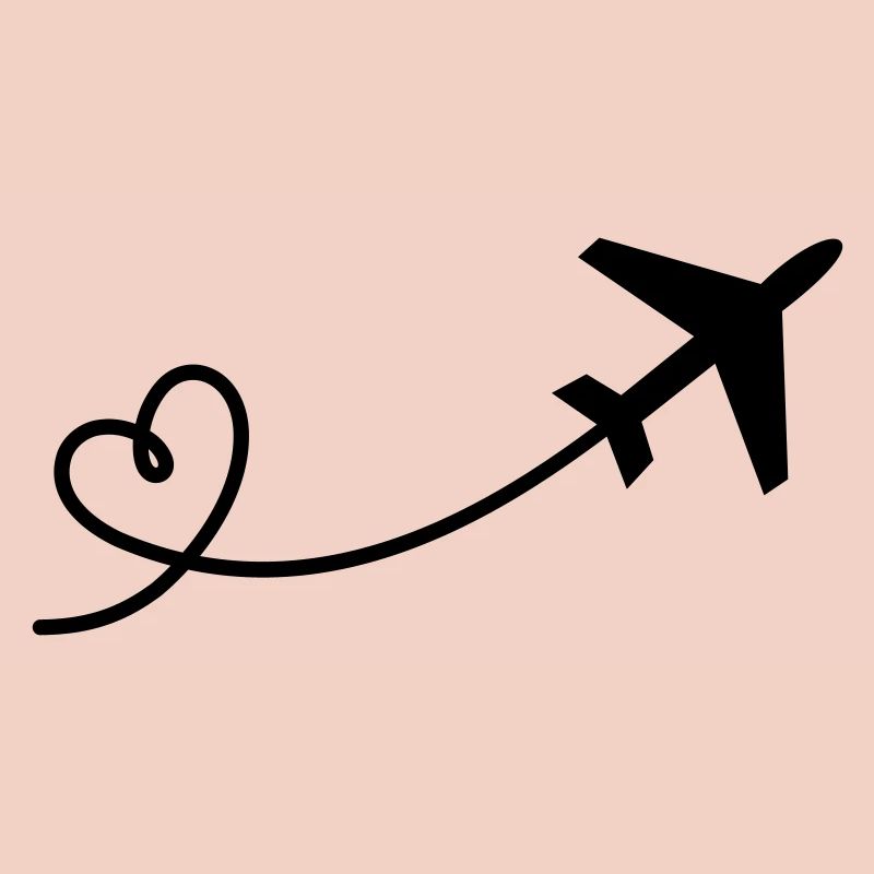 Airplane with heart