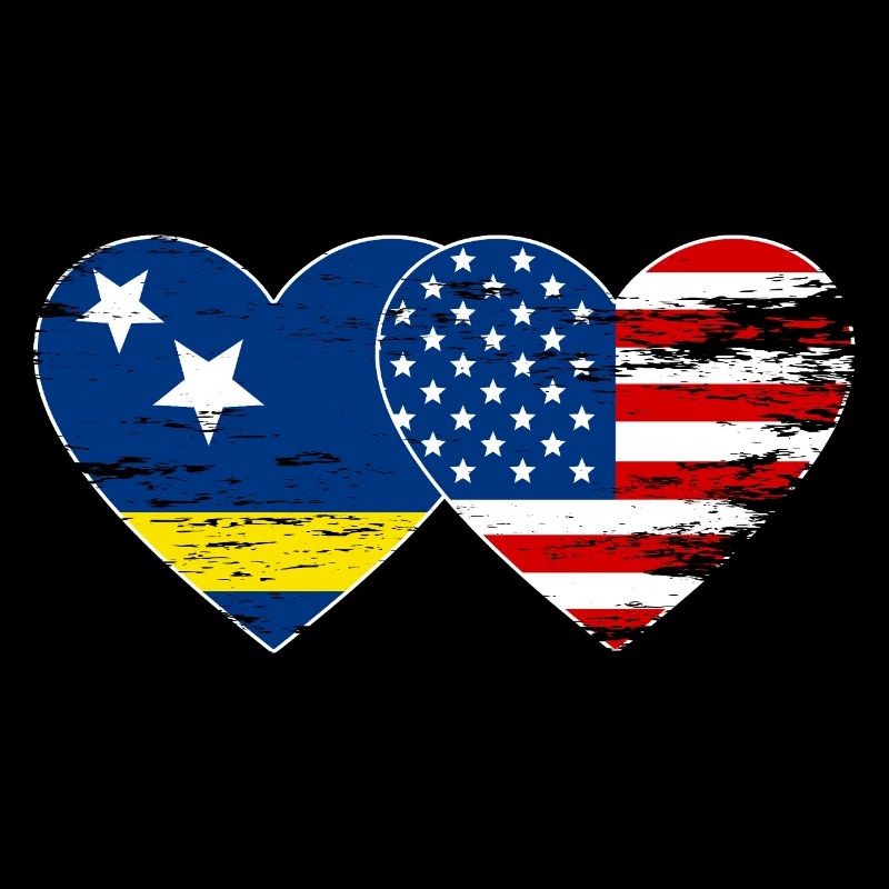 Cœur du drapeau des États-Unis de Curaçao utilisé