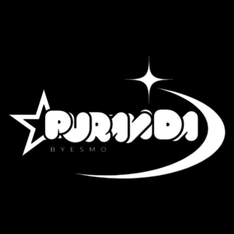 Style spatial avec étoile et comète