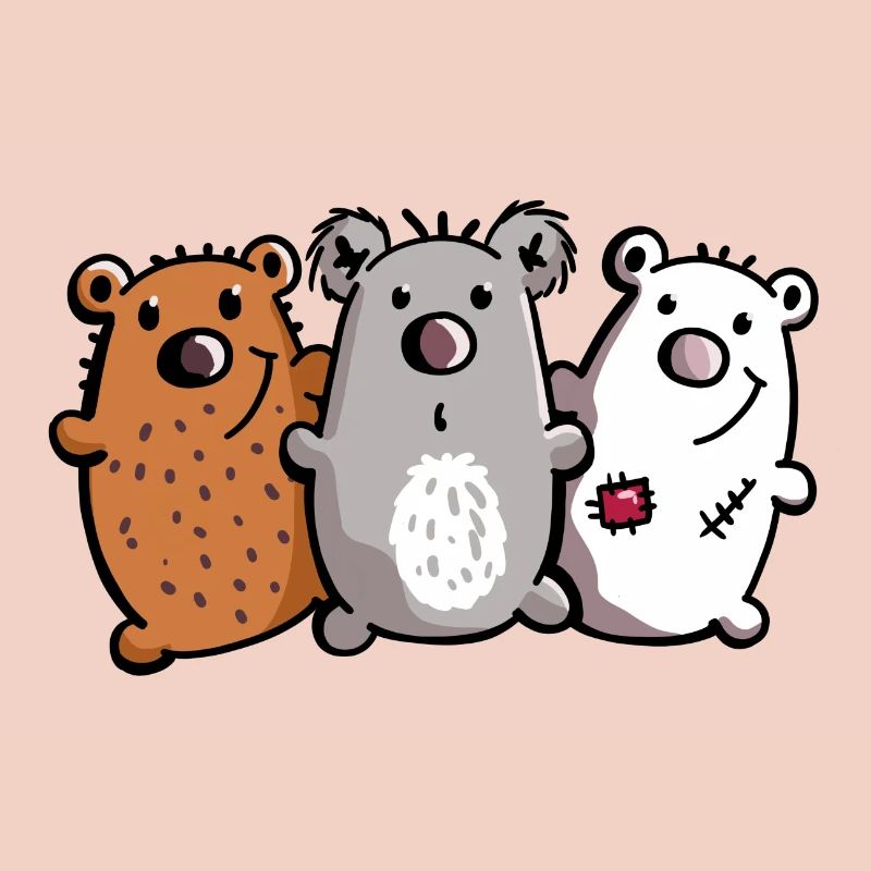 Bear Trio - Bear - Koala - Polar Bear - Brown Bear