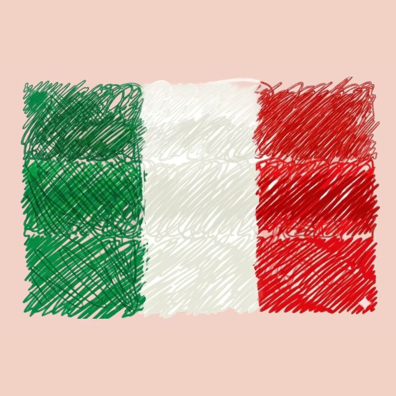 Drapeau italien griffonné