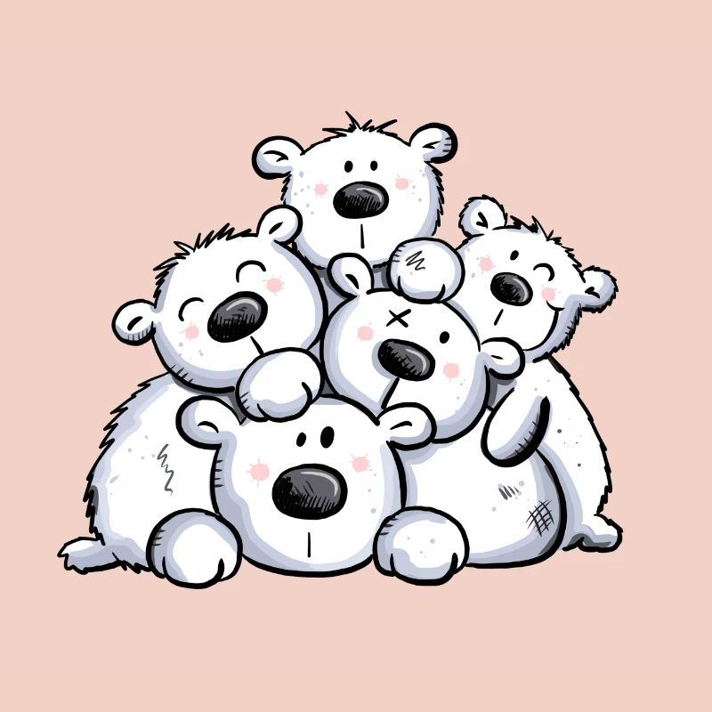 Eisbärhaufen I Eisbär Teddy Kinder Geschenk