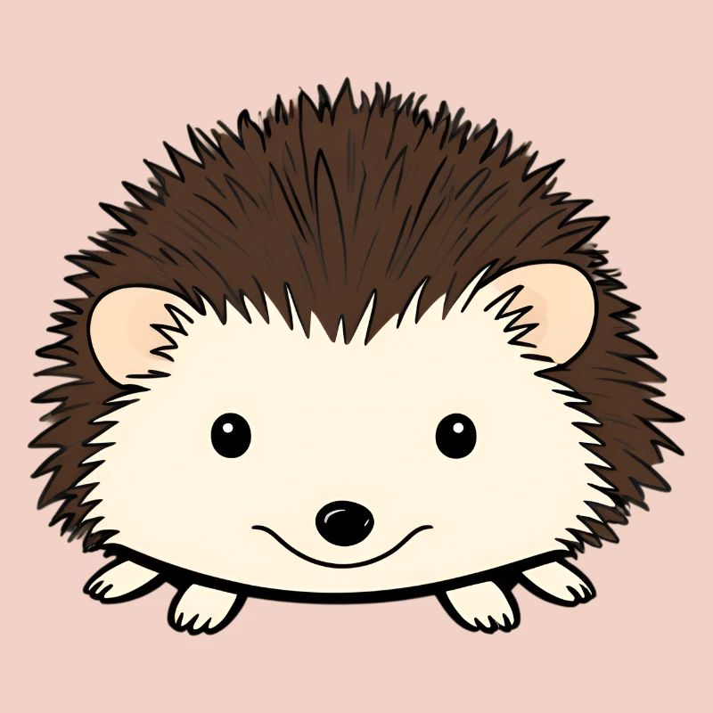 Cute hedgehog with a friendly face