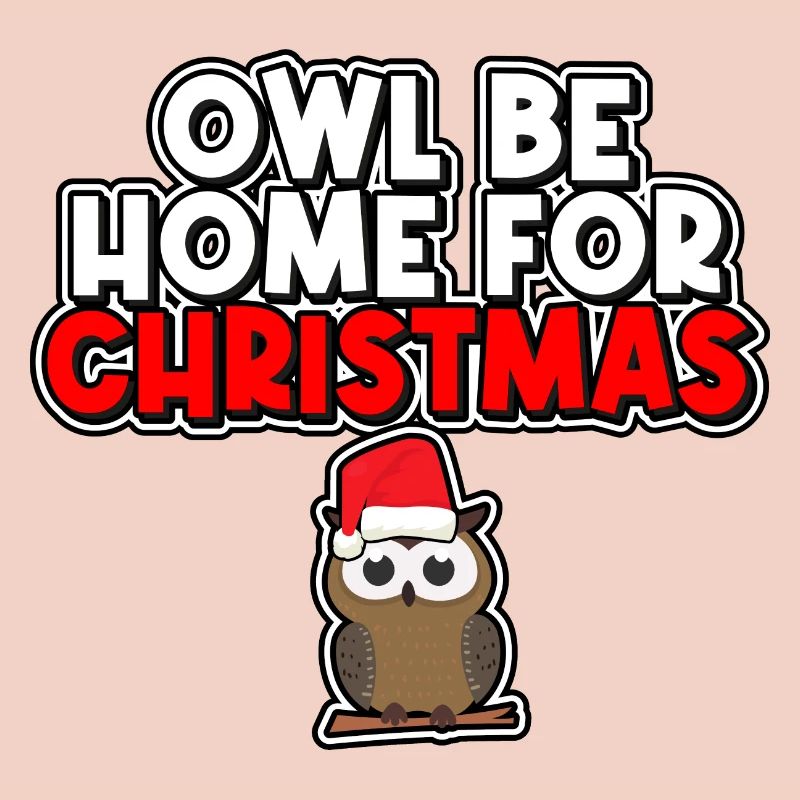 Eule wird zu Weihnachten zu Hause sein