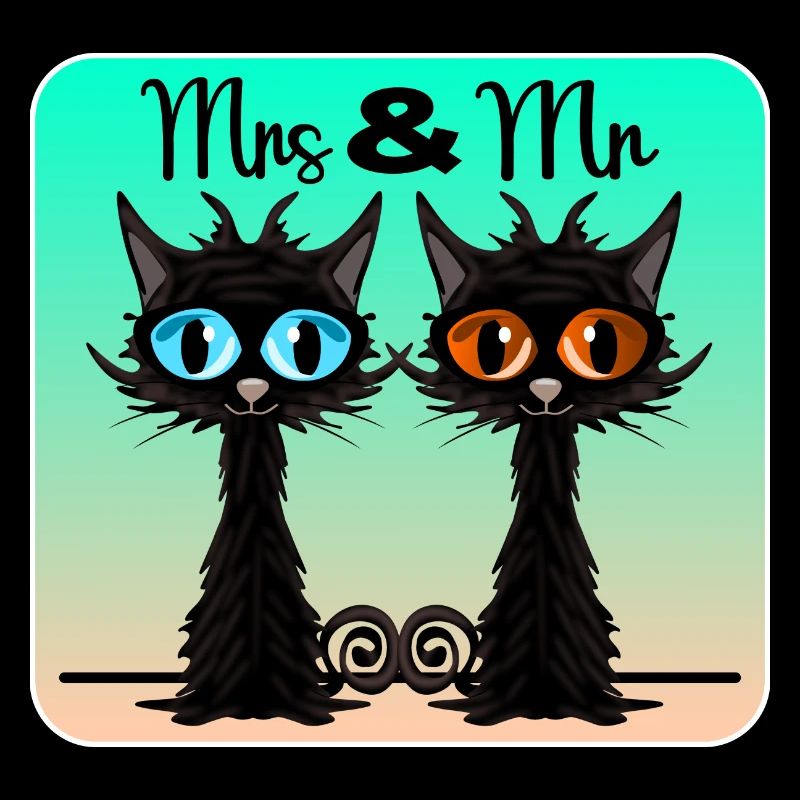 Hochzeit Verlobung - Katzendekoration - Ehe - MRS