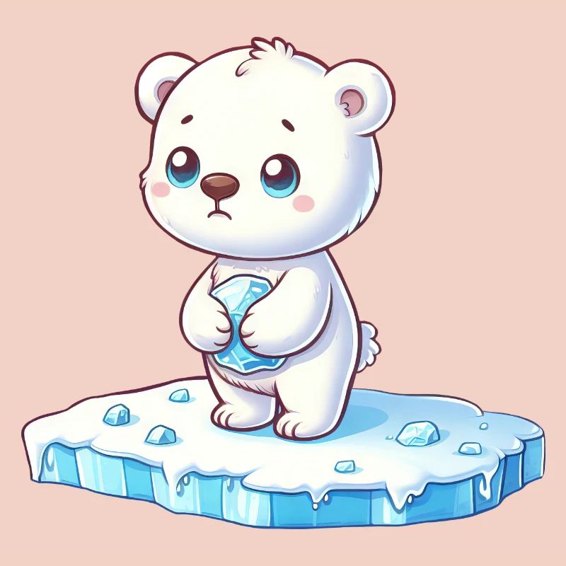 Eisbär auf Eisscholle globale Erwärmung