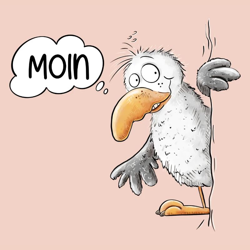 Moin Spruch Möwe Tiermotiv