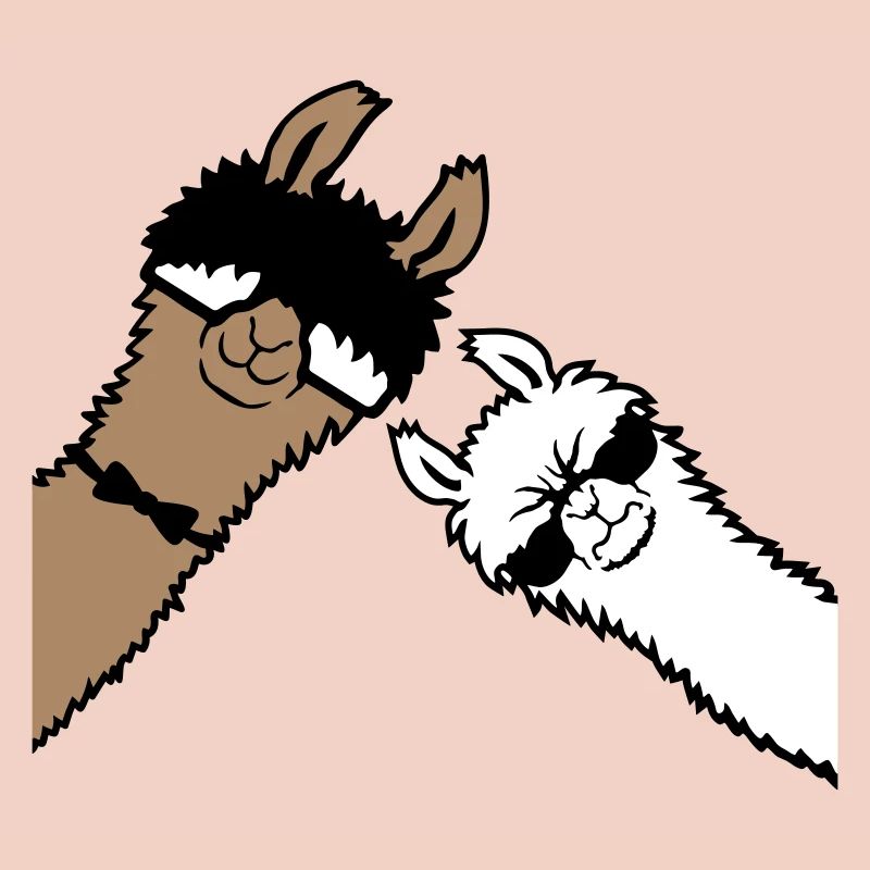 2 Coole Lamas Sonnenbrillen Lustige Nerd Freunde