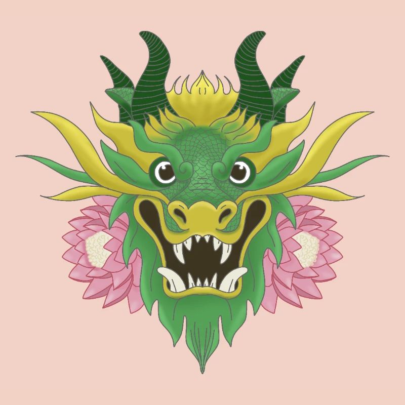 Smaragdgrüner Lotusdrache