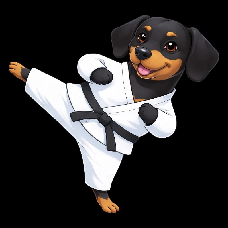 Mignons Rottweiler Teckel Karaté Arts Martiaux