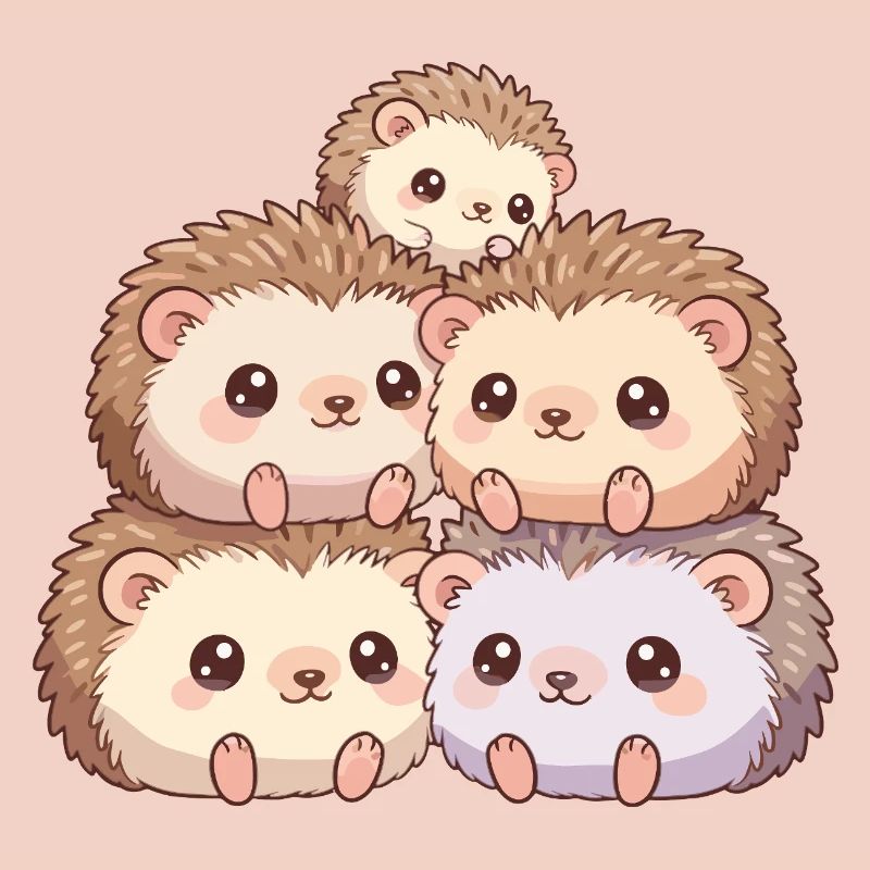 Kuschelige Igelfamilie