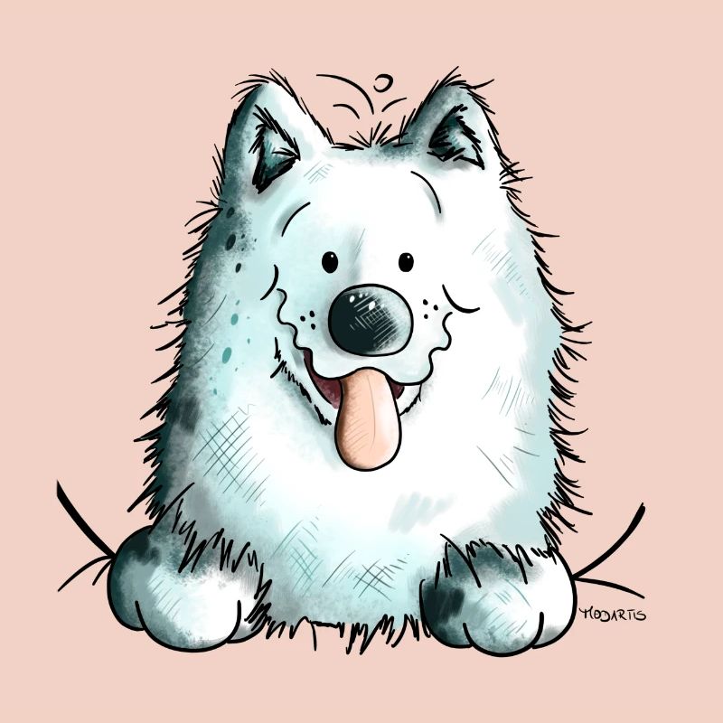 Neugieriger Samojede