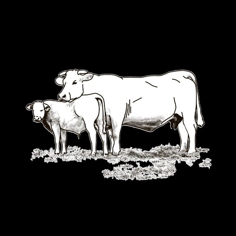 Cow with Calf Farm Gift Farmer Cattle