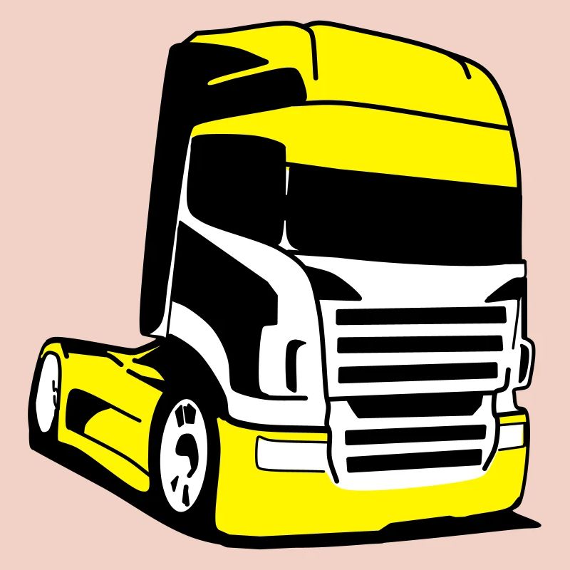 Gelber Lkw Pop-Art