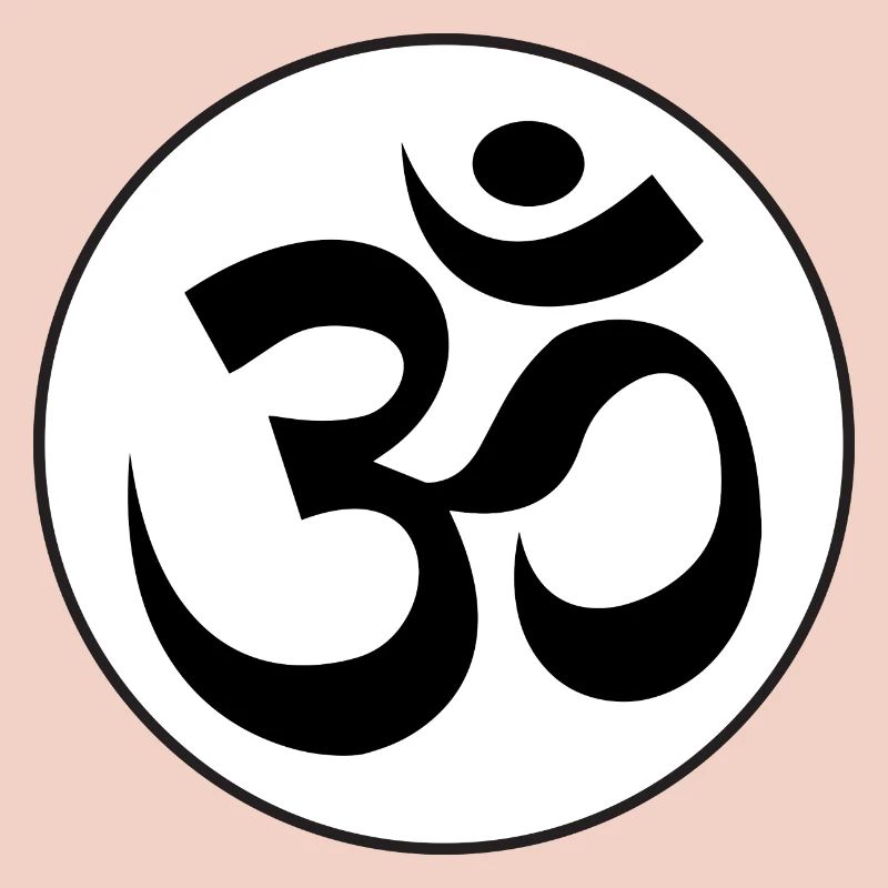autocollant rond om aum sacré son hindouisme Inde