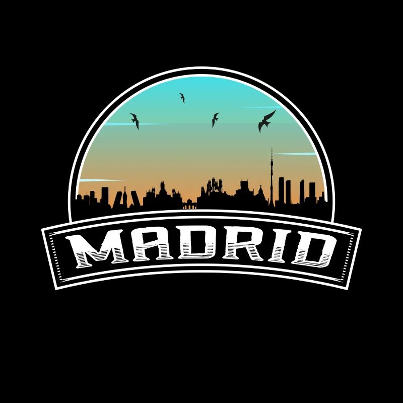 Madrid Spanien Skyline Spanisches Souvenir