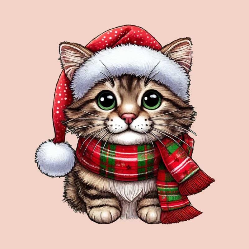 Weihnachtsmann Katze