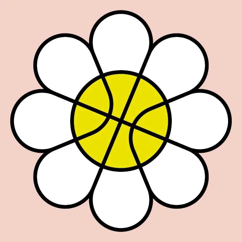 Basketball Gänseblümchen-Blume