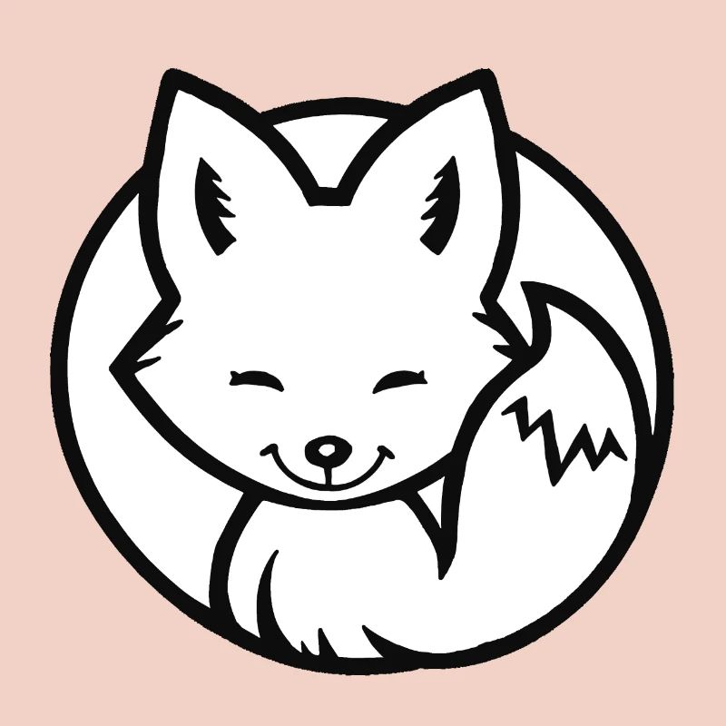Petit renard (noir et blanc)