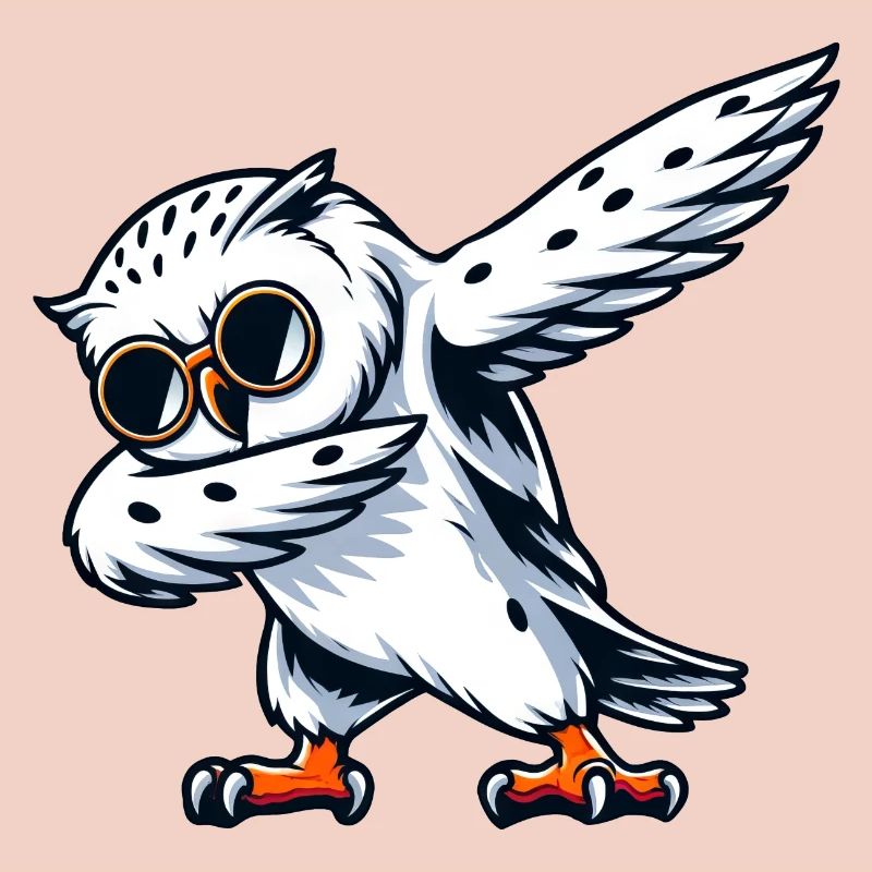 Coole Schneeeule Dabbing Pose