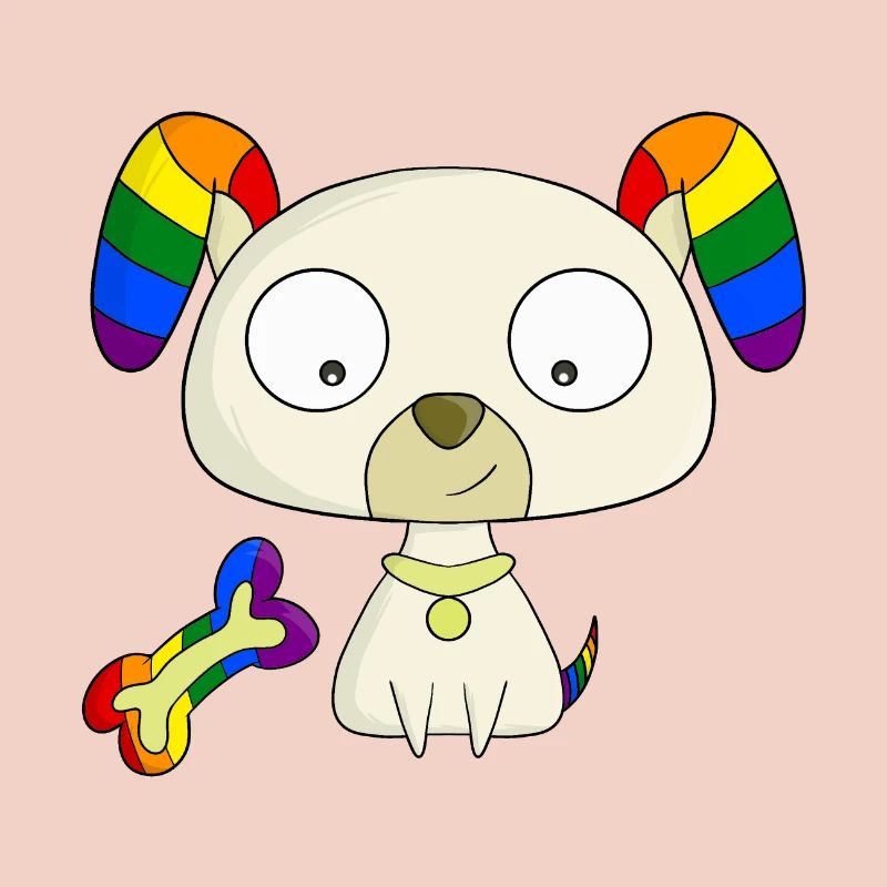 Rainbow puppy