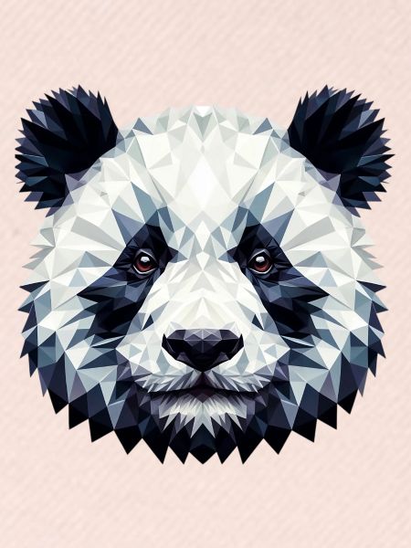 Polygonaler Panda