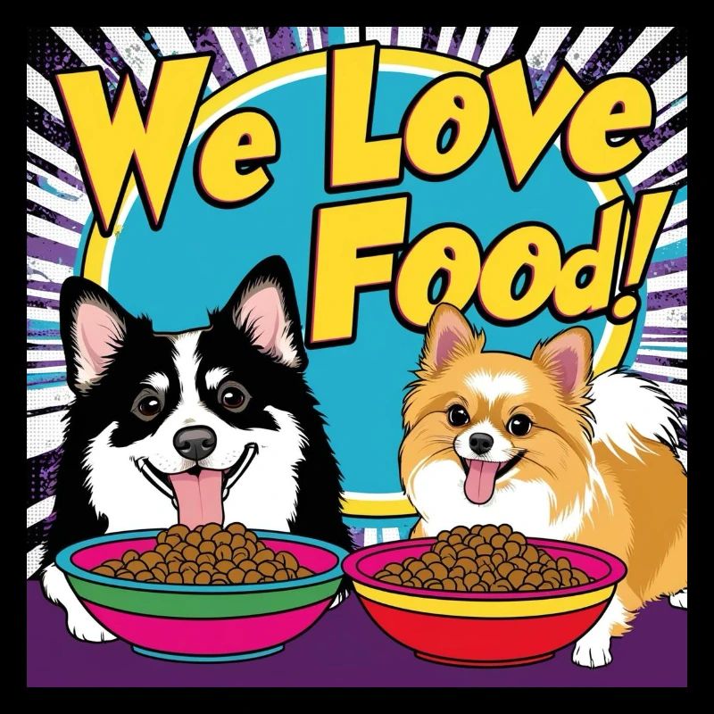 Chiens comiques - Nous aimons la nourriture